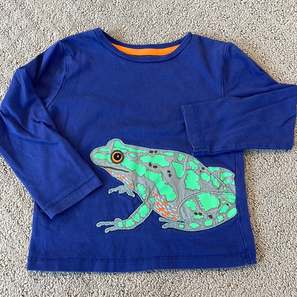 Mini Boden Stitched Frog Long Sleeve Shirt for Boys - Picture 1 of 3